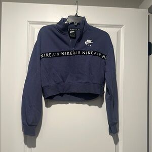 Nike Deep Purple Boxy Crop 3/4 Sleeve Sweatshirt